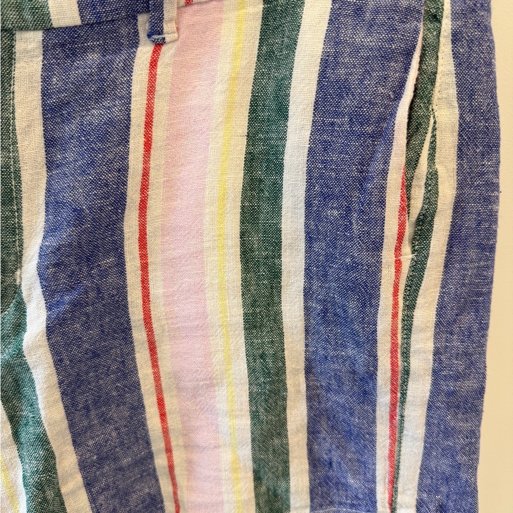 Old Navy Multicolor Vertical Stripe Linen-Blend Shorts - Picture 3 of 5